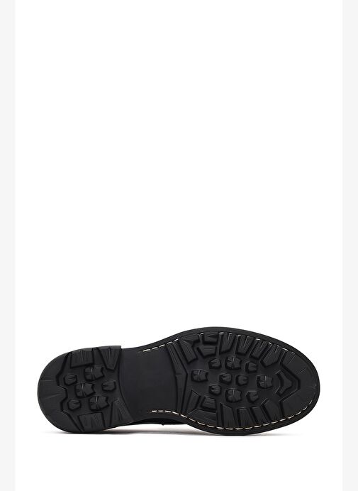 Erkek Siyah Tokalı Kalın Tabanlı Deri Loafer 25WFD605518 - Görsel 5