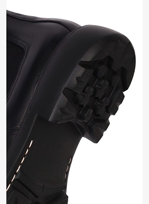 Erkek Siyah Deri Chelsea Bot 25WFD605618 - Görsel 9