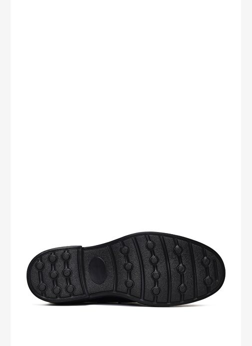 Erkek Siyah Tokalı Kalın Tabanlı Deri Loafer 25WFD610318 - Görsel 5