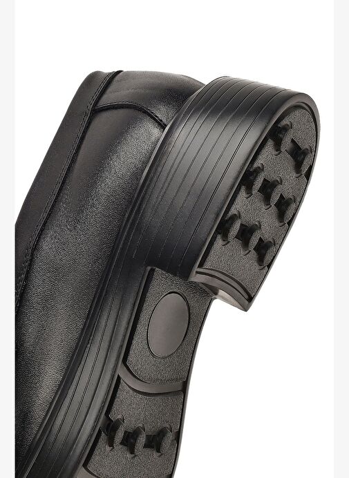 Erkek Siyah Tokalı Kalın Tabanlı Deri Loafer 25WFD610318 - Görsel 9