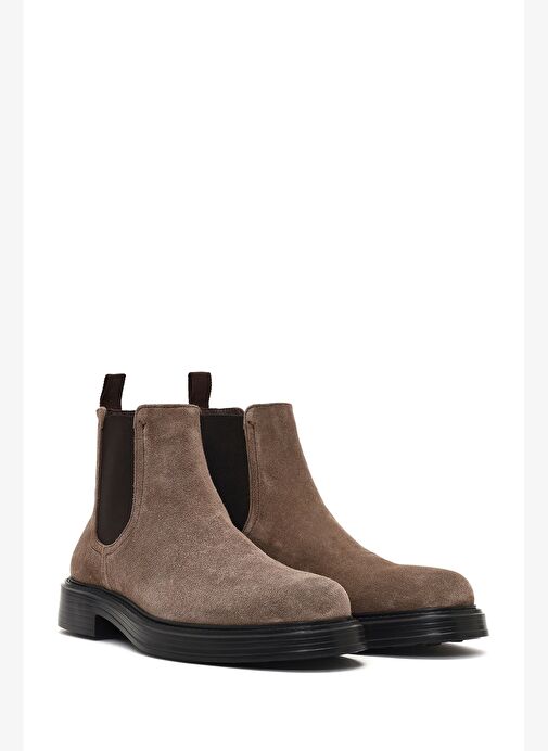 Erkek Vizon Süet Deri Chelsea Bot 25WFD611010 - Görsel 5