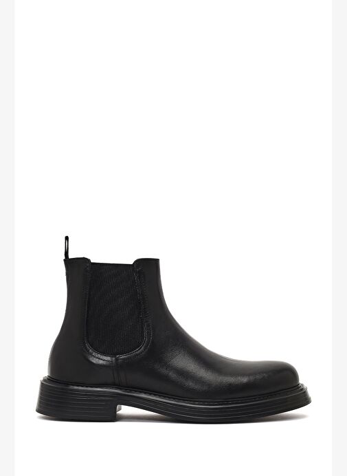 Erkek Siyah Deri Casual Chelsea Bot 25WFD611018 - Görsel 2
