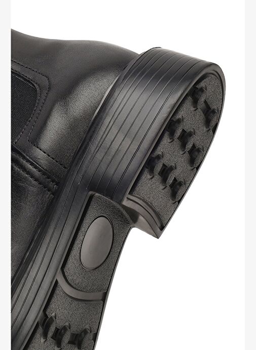 Erkek Siyah Deri Casual Chelsea Bot 25WFD611018 - Görsel 9