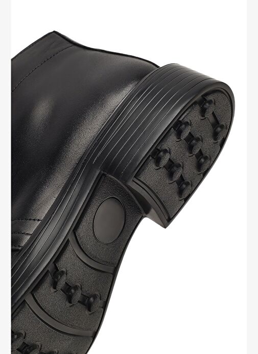 Erkek Siyah Bağcıklı Deri Casual Bot 25WFD611118 - Görsel 9
