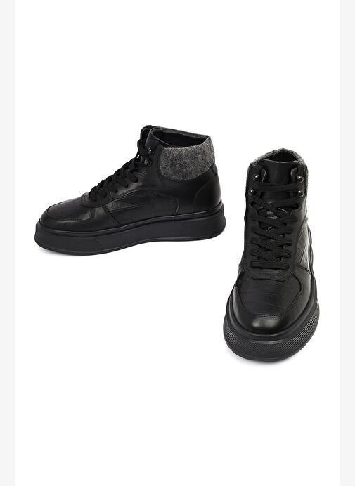 Derimod Derimod Erkek Siyah Bağcıklı Kalın Tabanlı Deri Spor Bot 25WFD611214 Boyner'de! Siyah - 5. görsel