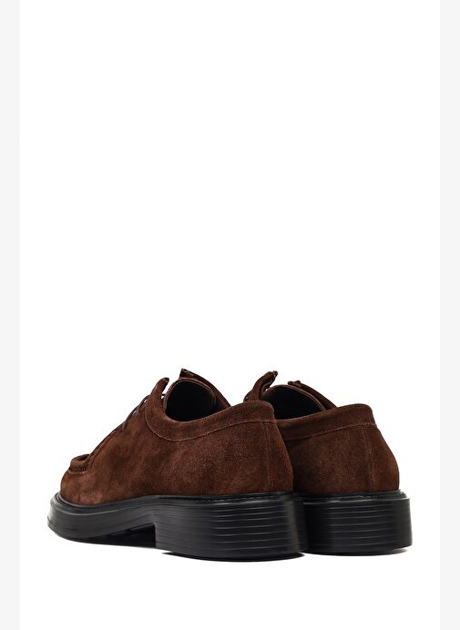 Erkek Kahverengi Bağcıklı Süet Deri Casual Ayakkabı 25WFD611810 - Görsel 6