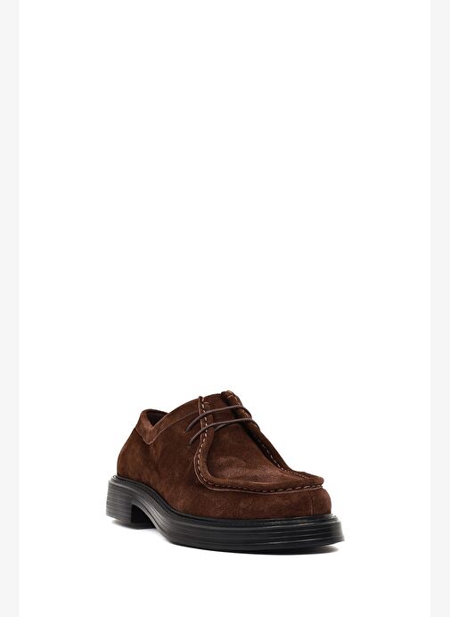 Erkek Kahverengi Bağcıklı Süet Deri Casual Ayakkabı 25WFD611810 - Görsel 7