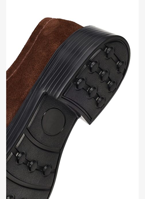 Erkek Kahverengi Bağcıklı Süet Deri Casual Ayakkabı 25WFD611810 - Görsel 9