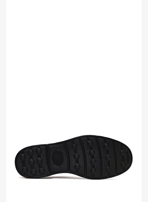 Erkek Siyah Bağcıklı Kalın Tabanlı Deri Casual Ayakkabı 25WFD611818 - Görsel 5