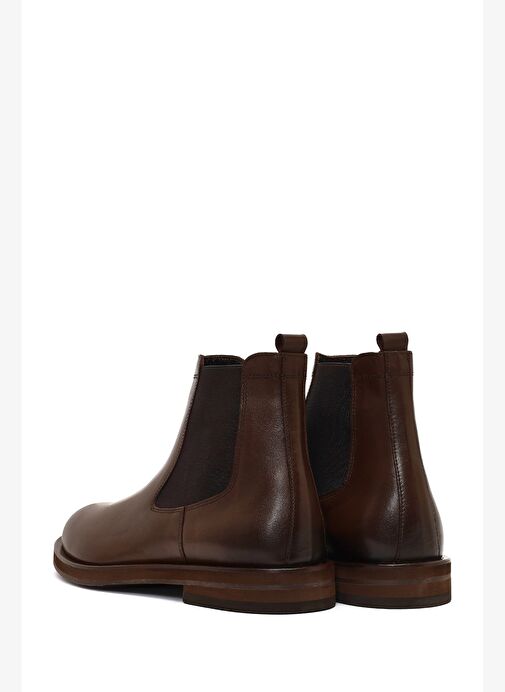 Erkek Kahverengi Deri Casual Chelsea Bot 25WFD620518 - Görsel 7