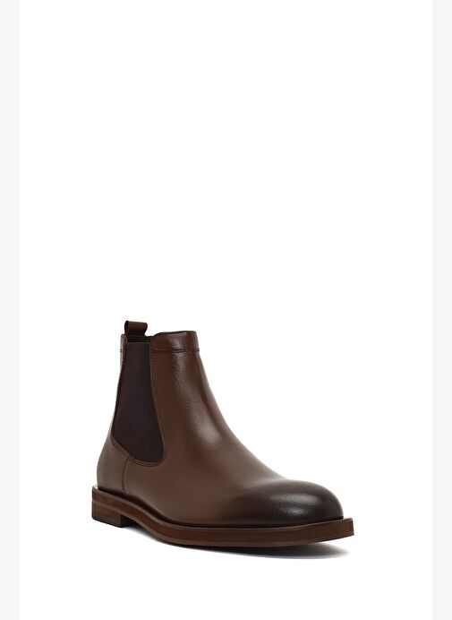 Erkek Kahverengi Deri Casual Chelsea Bot 25WFD620518 - Görsel 8