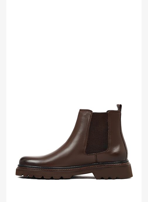 Erkek Kahverengi Deri Chelsea Bot 25WFD620618 - Görsel 3