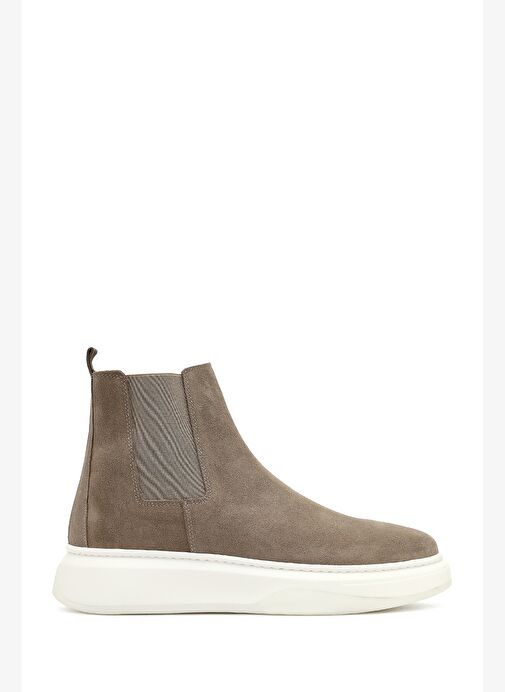 Erkek Bej Kalın Tabanlı Süet Deri Chelsea Bot 25WFD632110 - Görsel 2