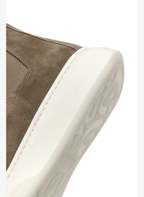 Erkek Bej Kalın Tabanlı Süet Deri Chelsea Bot 25WFD632110 - Görsel 9