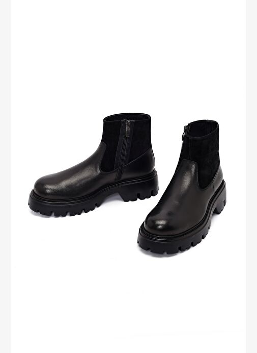 Derimod Derimod Erkek Siyah Kalın Tabanlı Deri Bot 25WFD640514 Boyner'de! Siyah - 5. görsel