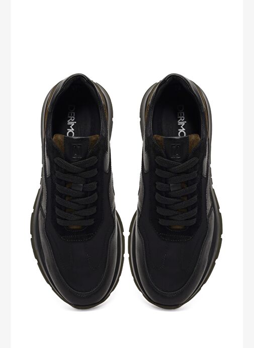 Erkek Yeşil Bağcıklı Deri Sneaker 25WFD641214 - Görsel 8