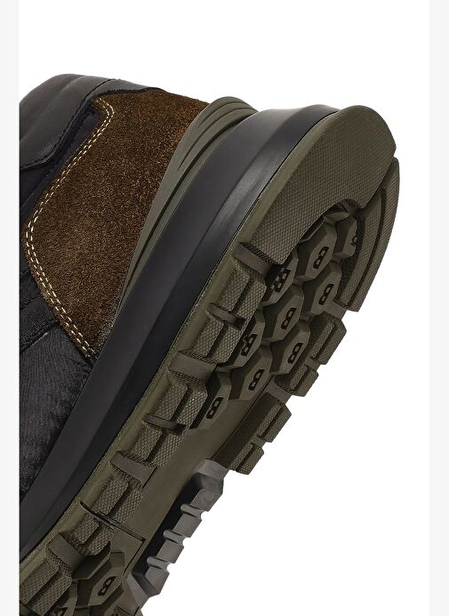 Erkek Yeşil Bağcıklı Deri Sneaker 25WFD641214 - Görsel 9