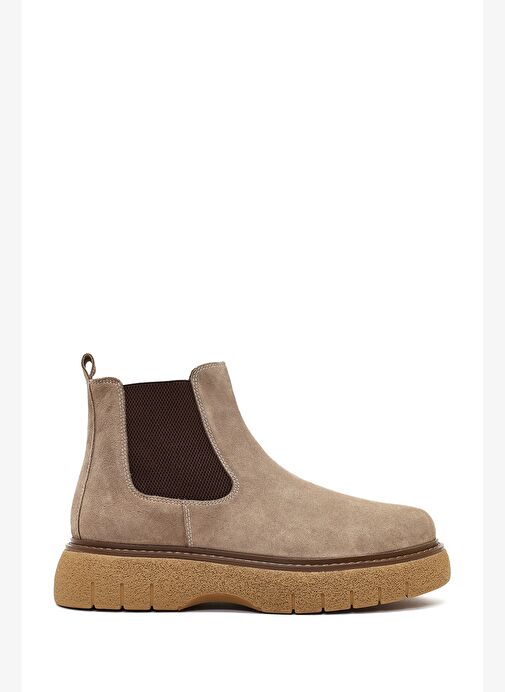 Erkek Vizon Kalın Tabanlı Süet Deri Chelsea Bot 25WFD650210 - Görsel 2