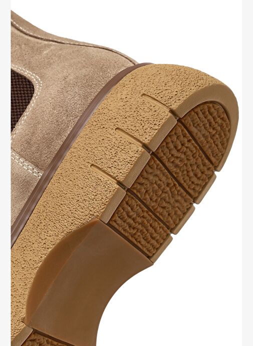 Erkek Vizon Kalın Tabanlı Süet Deri Chelsea Bot 25WFD650210 - Görsel 9