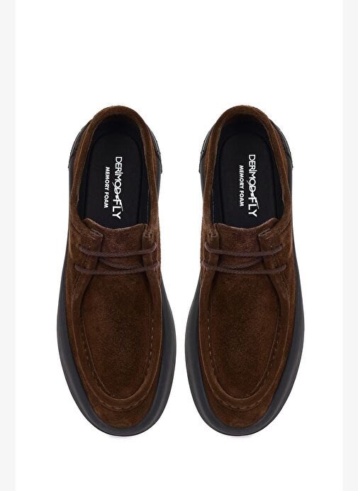 Derimod Derimod Erkek Kahverengi Bağcıklı Süet Deri Casual Ayakkabı 25WFD655210 Boyner'de! Kahverengi - 5. görsel