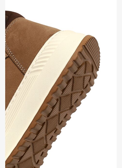 Erkek Bej Bağcıklı Kalın Tabanlı Nubuk Deri Spor Bot 25WFD6602V3 - Görsel 9