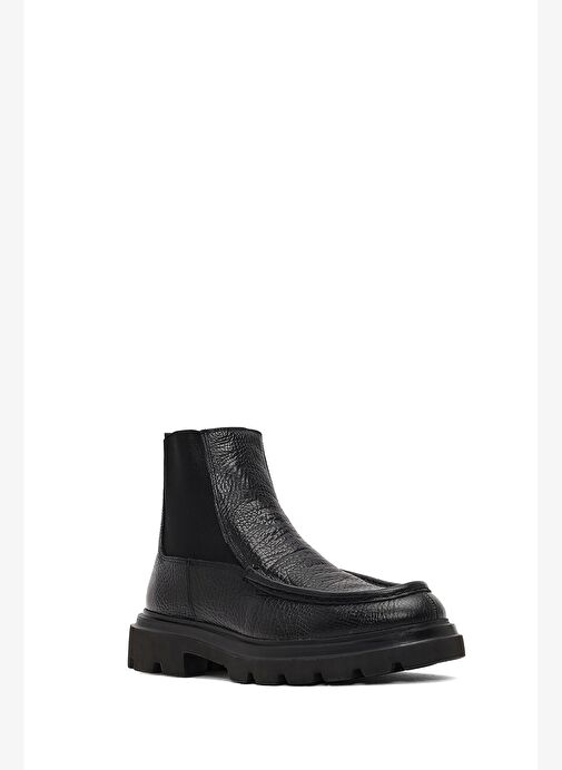 Erkek Siyah Deri Chelsea Bot 25WFD6709FT - Görsel 8