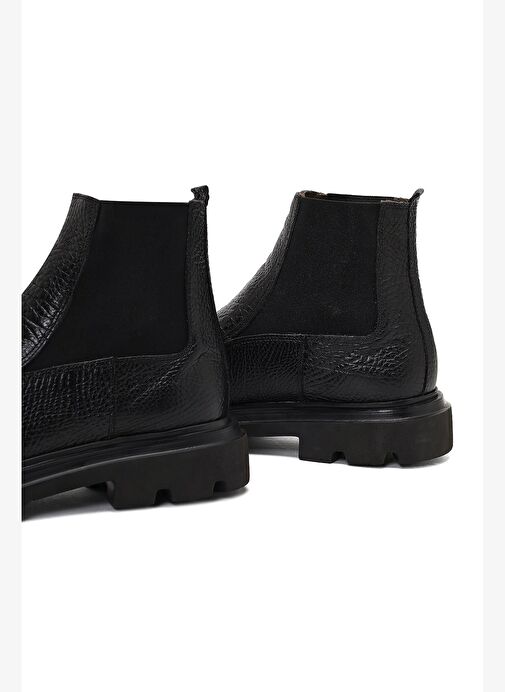 Erkek Siyah Deri Chelsea Bot 25WFD6709FT - Görsel 9