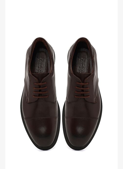 Erkek Kahverengi Bağcıklı Deri Casual Ayakkabı 25WFD671318 - Görsel 8