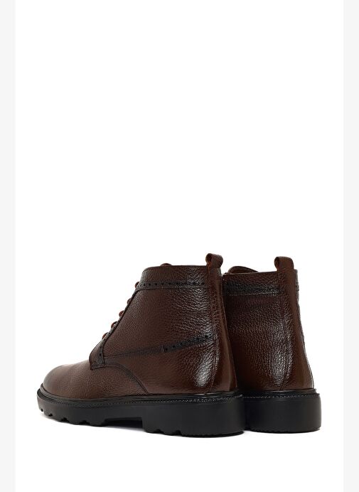 Erkek Kahverengi Fermuarlı Deri Casual Bot 25WFD6717FT - Görsel 7