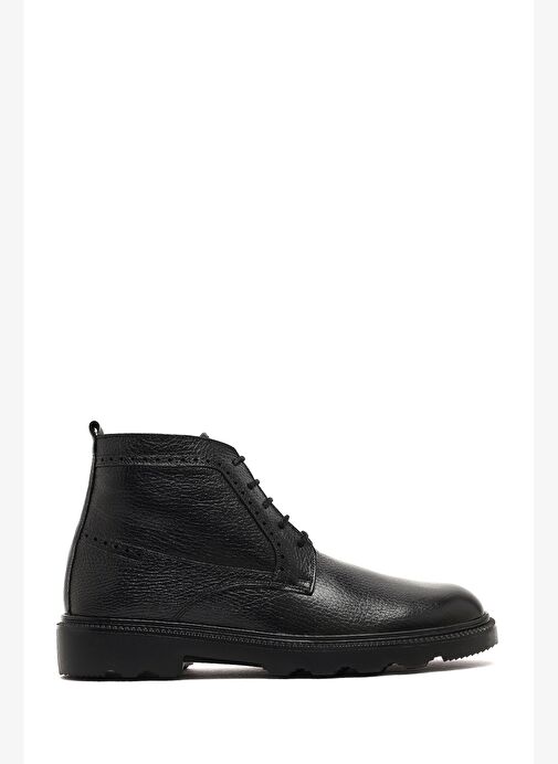 Erkek Siyah Fermuarlı Deri Casual Bot 25WFD6717FT - Görsel 2