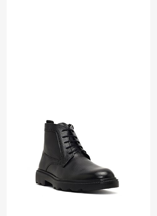 Erkek Siyah Fermuarlı Deri Casual Bot 25WFD6717FT - Görsel 8
