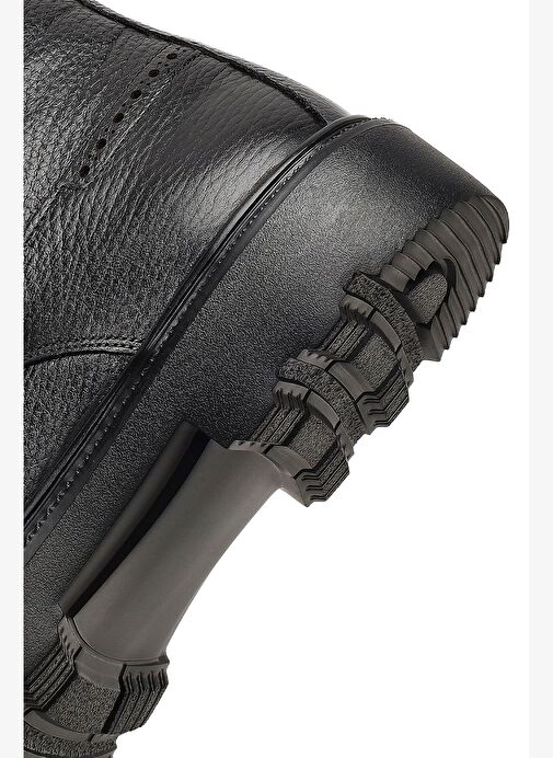 Erkek Siyah Fermuarlı Deri Casual Bot 25WFD6717FT - Görsel 9