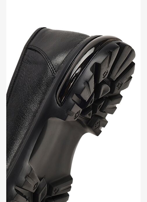 Erkek Siyah Kalın Tabanlı Deri Loafer 25WFD675618 - Görsel 9