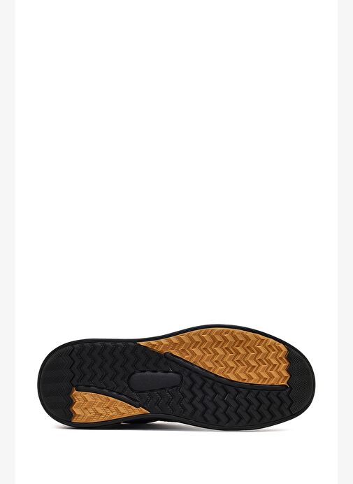 Erkek Kahverengi Bağcıklı Kalın Tabanlı Deri Sneaker 25WFD685318 - Görsel 5