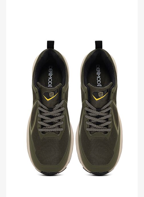 Derimod Dry Erkek Haki Bağcıklı Kalın Tabanlı Kumaş Sneaker 25WFD690214 - Görsel 8