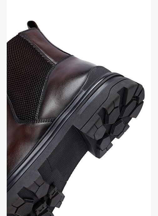 Erkek Kahverengi Deri Chelsea Bot 25WFD692818 - Görsel 9