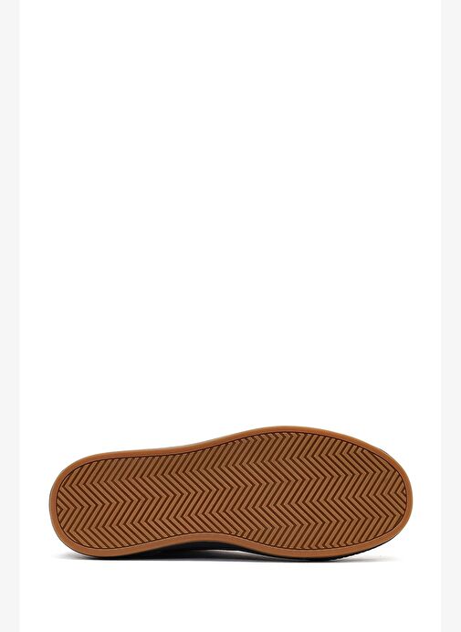 Erkek Kahverengi Bağcıklı Deri Sneaker 25WFD693418 - Görsel 5