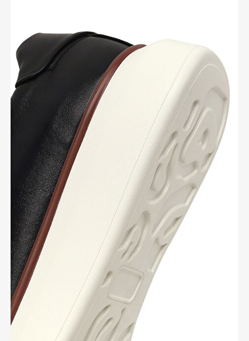 Erkek Siyah Bağcıklı Kalın Tabanlı Sneaker 25WFD6947PV - Görsel 9