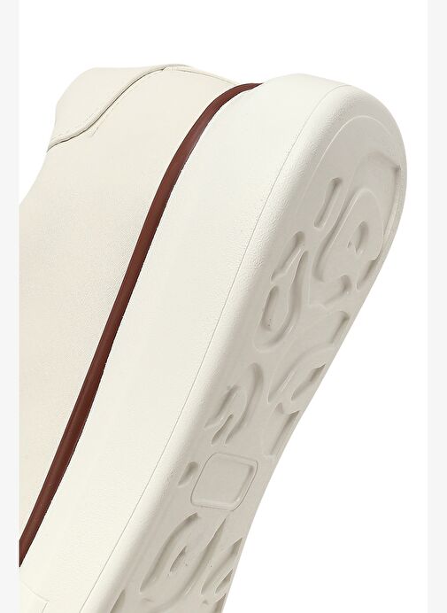 Erkek Beyaz Bağcıklı Kalın Tabanlı Sneaker 25WFD6947PV - Görsel 9