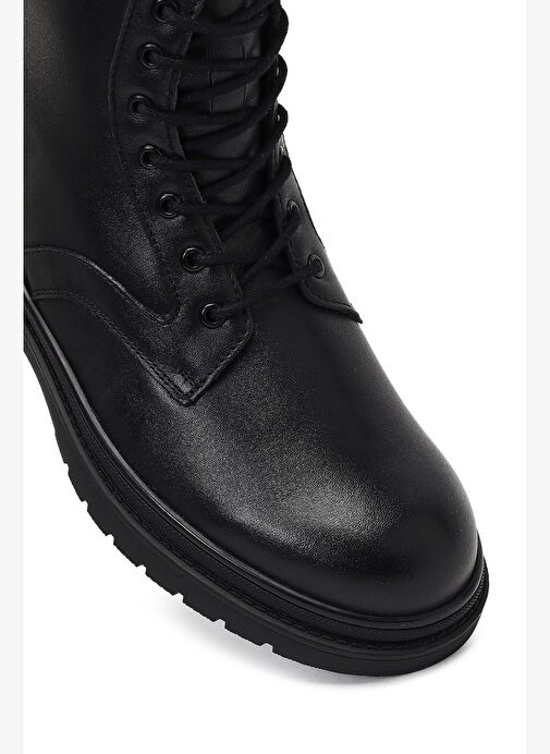 Erkek Siyah Fermuarlı Deri Bot 25WFD700418 - Görsel 9