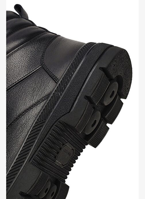 Erkek Siyah Bağcıklı Deri Bot 25WFD700518 - Görsel 9