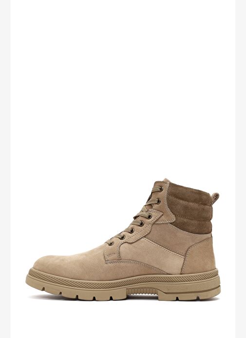 Erkek Vizon Bağcıklı Kalın Tabanlı Deri Bot 25WFD7005V3 - Görsel 3