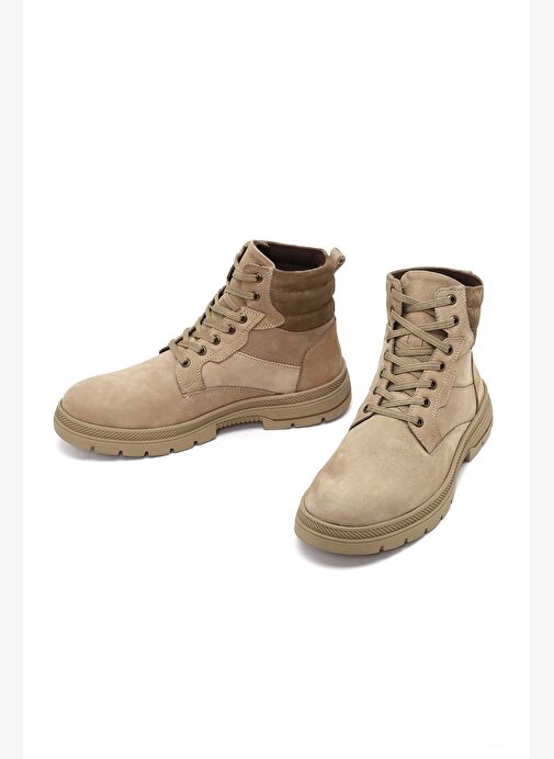 Erkek Vizon Bağcıklı Kalın Tabanlı Deri Bot 25WFD7005V3 - Görsel 4