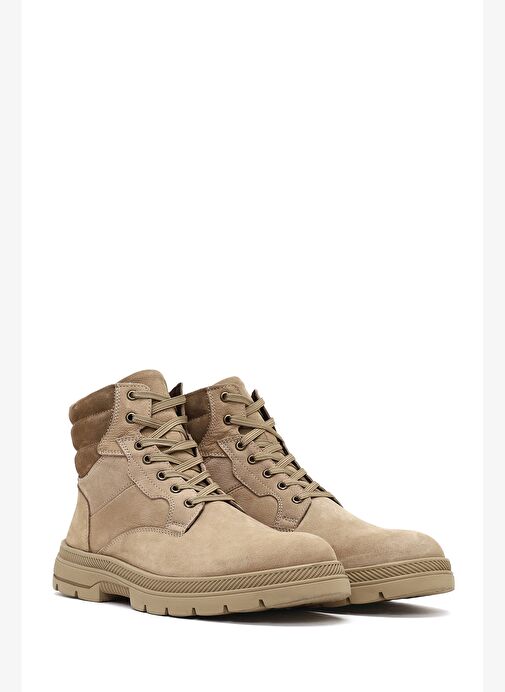 Erkek Vizon Bağcıklı Kalın Tabanlı Deri Bot 25WFD7005V3 - Görsel 5