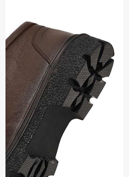 Erkek Kahverengi Bağcıklı Deri Casual Bot 25WFD7009FT - Görsel 9