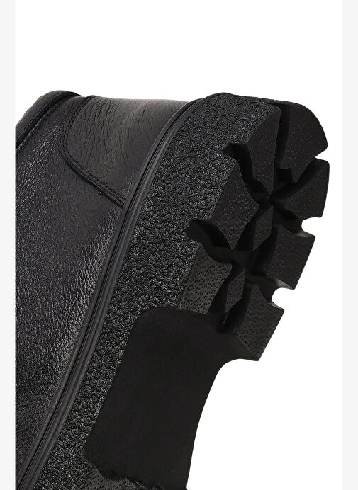 Erkek Siyah Bağcıklı Deri Casual Bot 25WFD7009FT - Görsel 9