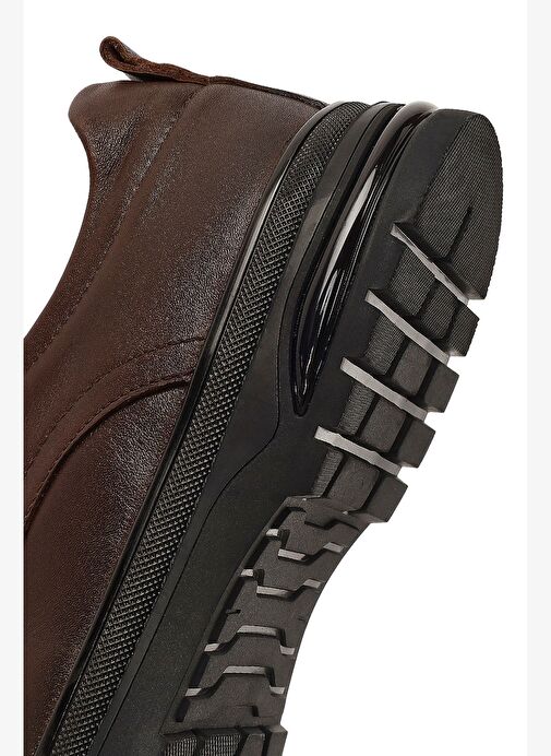 Erkek Kahverengi Bağcıklı Deri Casual Ayakkabı 25WFD701418 - Görsel 8