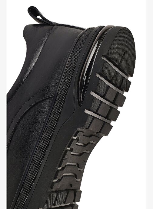 Erkek Siyah Bağcıklı Deri Casual Ayakkabı 25WFD701418 - Görsel 9