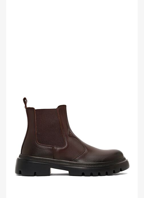 Erkek Kahverengi Deri Chelsea Bot 25WFD701818 - Görsel 2
