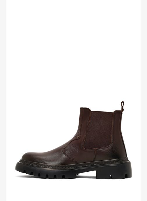Erkek Kahverengi Deri Chelsea Bot 25WFD701818 - Görsel 3